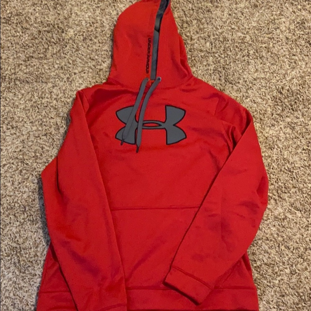 Red Under Armour sweatshirt